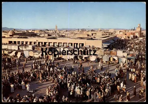 ÄLTERE POSTKARTE MARRAKECH LA PLACE DJEMAA EL F'NA Markt marché market Marokko Morocco Maroc cpa Ansichtskarte