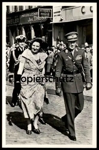 ALTE POSTKARTE LUXEMBOURG 20. Juni 1951 OP WEG NAAR DE KRANSLEGGING MONUMENT KONING Thoss Luxemburg Nederland Koningin