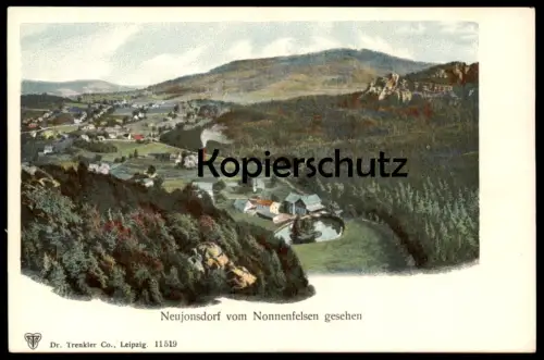 ALTE POSTKARTE NEUJONSDORF JONSDORF VOM NONNENFELSEN GESEHEN cpa postcard AK Ansichtskarte