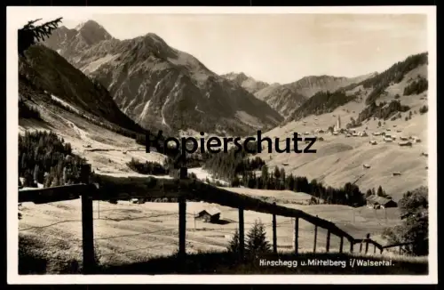 ALTE POSTKARTE HIRSCHEGG UND MITTELBERG IM WALSERTAL Kleinwalsertal Ansichtskarte AK postcard cpa