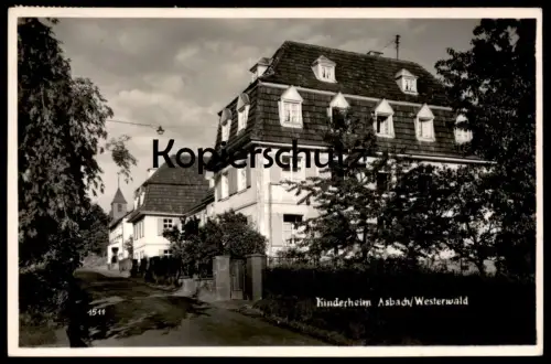 ÄLTERE POSTKARTE KINDERHEIM ASBACH WESTERWALD 1956 bei Neuwied Ansichtskarte postcard children's home foyer d'enfants