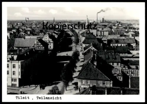 ÄLTERE POSTKARTE TILSIT TEILANSICHT PANORAMA SOWETSK KALININGRAD SOWJETSK Ostpreussen cpa postcard AK Ansichtskarte