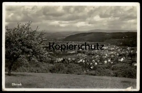 ALTE POSTKARTE LÖRRACH PANORAMA 1940 Gesamtansicht Totalansicht Feldpost Baden-Württemberg Ansichtskarte AK cpa postcard