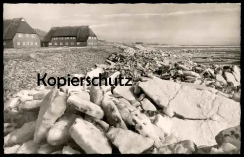 ÄLTERE POSTKARTE LIST AUF INSEL SYLT WINTER EIS SCHNEE hiver snow neige AK Ansichtskarte cpa postcard