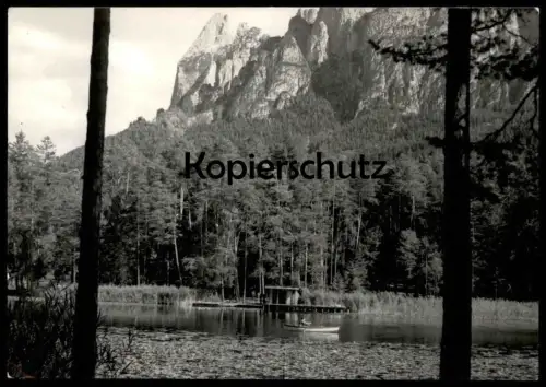 ÄLTERE POSTKARTE VÖLSERWEIHER VÖLSER WEIHER LAGHETTO DI FIE 1970 bei Völs am Schlern Bozen Bolzano AK Ansichtsarte cpa