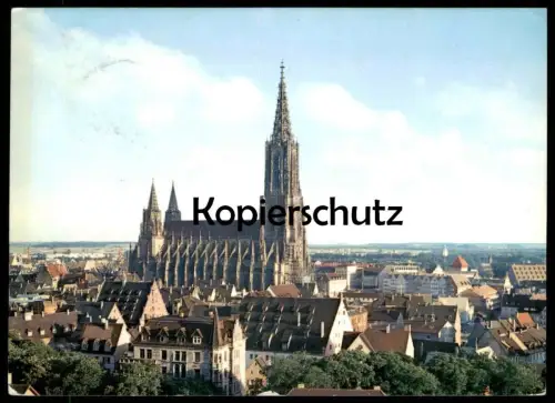 ÄLTERE POSTKARTE ULM AN DER DONAU GESAMTANSICHT ULMER MÜNSTER Kirche church église AK Ansichtskarte cpa postcard