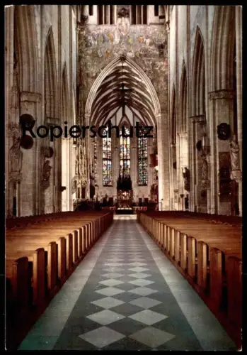 POSTKARTE ULM AN DER DONAU ULMER MÜNSTER MITTELSCHIFF BLICK ZUM CHOR Main Nave view of the choir church postcard cpa AK