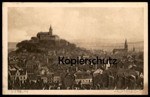 ALTE POSTKARTE SIEGBURG HAUPTANSICHT PANORAMA GESAMTANSICHT TOTALANSICHT TOTAL MICHAELSBERG Ansichtskarte cpa postcard