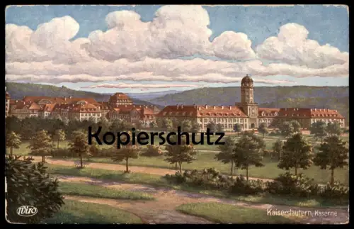 ALTE WIRO KÜNSTLER POSTKARTE KAISERSLAUTERN KASERNE caserne postcard cpa AK Ansichtskarte