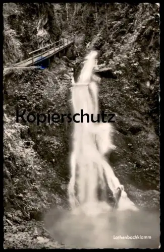 ÄLTERE POSTKARTE LOTHENBACHKLAMM LOTENBACHKLAMM Schwarzwald Bonndorf Wutachschlucht Wasserfall postcard black forest