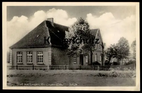 ALTE POSTKARTE GRUSS AUS LANGEN BEI LENGERICH SCHULE KREIS LINGEN EMS school école Ansichtskarte cpa postcard AK