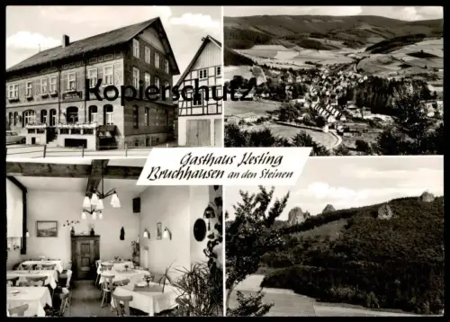 ÄLTERE POSTKARTE BRUCHHAUSEN AN DEN STEINEN ÜBER BESTWIG OLSBERG GASTHAUS KESTING cpa postcard AK Ansichtskarte