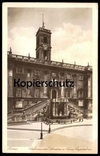 ALTE POSTKARTE ROMA PALAZZO DEL SENATORE E TORRE CAPITOLINA Kapitol Tabularium Michelangelo Lunghi Rom Rome Italy Italia