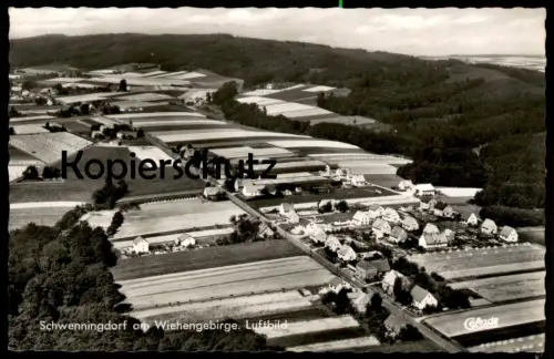 ÄLTERE POSTKARTE SCHWENNINGDORF AM WIEHENGEBIRGE LUFTBILD Rödinghausen Kreis Herford AK Ansichtskarte cpa postcard