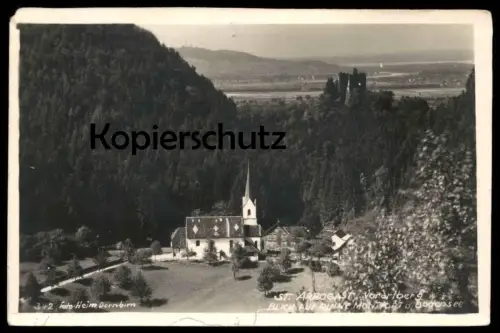 ALTE POSTKARTE ST. ARBOGAST VORARLBERG BLICK AUF RUINE MONTFORT BODENSEE Götzis Austria Österreich cpa postcard AK