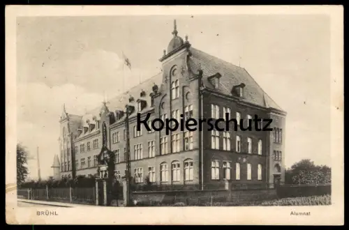 ALTE POSTKARTE BRÜHL ALUMNAT FAHNE ROTES KREUZ FELDPOST-STEMPEL 1916 cpa postcard AK Ansichtskarte