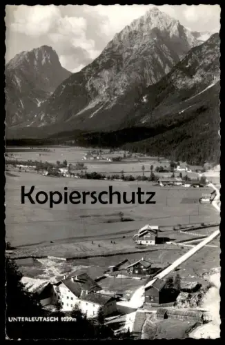 ÄLTERE POSTKARTE UNTERLEUTASCH Leutasch Tirol Österreich Stempel mit Geige violin violon cpa postcard AK Ansichtskarte