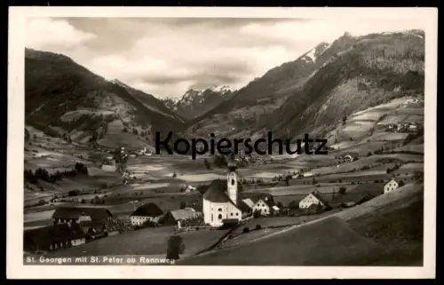 ALTE POSTKARTE ST. GEORGEN MIT ST. PETER OB RENNWEG 1931 ÖSTERREICH cpa postcard Ansichtskarte