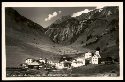 ALTE POSTKARTE STUBEN AM ARLBERG MIT DER FLEXENSTRASSE Klösterle Kloesterle Austria Autriche cpa postcard Ansichtskarte
