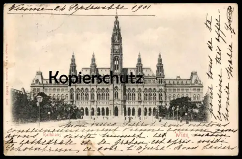 ALTE POSTKARTE WIEN RATHHAUS 1901 Rathaus Austria Österreich Autriche cpa postcard AK Ansichtskarte