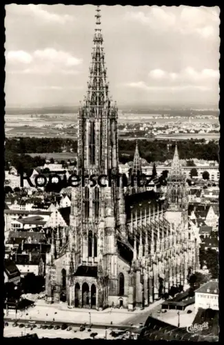 ÄLTERE POSTKARTE ULM AN DER DONAU ULMER MÜNSTER 1961 Höchster Kirchturm der Erde 161m AK Ansichtskarte cpa postcard