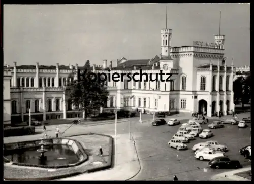 ÄLTERE POSTKARTE WROCLAW DWORZE GLOWNY old cars Autos Breslau Polska Poland Pologne Polen cpa postcard Ansichtskarte