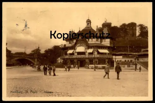 ALTE POSTKARTE HAMBURG ST. PAULI FÄHRHAUS 1908 Würzburger Hofbräu cpa postcard Ansichtskarte AK