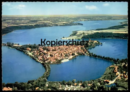 ÄLTERE POSTKARTE INSELSTADT RATZEBURG LUFTBILD PANORAMA Luftaufnahme Fliegeraufnahme cpa postcard AK Ansichtskarte