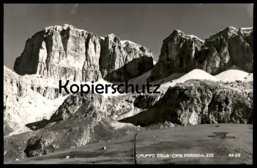 ÄLTERE POSTKARTE GRUPPO SELLA CIMA PORDOI Dolomiten Dolomiti Italia Italy Italien Mountain postcard cpa Ansichtskarte AK