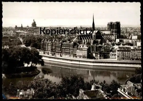 ALTE POSTKARTE PARIS EN FLANANT 1942 Notre-Dame vue du quai de l'Hotel de Ville France cpa postcard AK Ansichtskarte