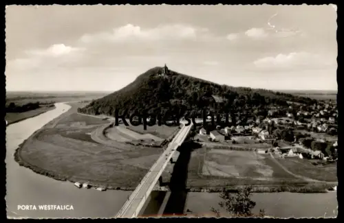 ÄLTERE POSTKARTE PORTA WESTFALICA BEI MINDEN WITTEKINDSBERG KAISER-WILHELM-DENKMAL Fußballplatz football ground AK cpa