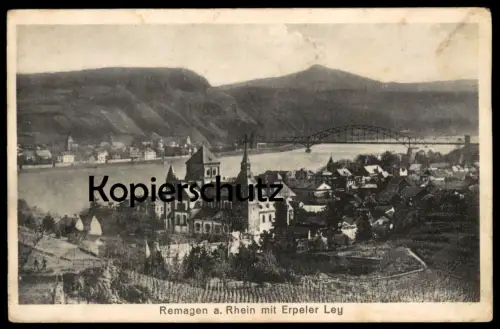 ALTE POSTKARTE REMAGEN AM RHEIN MIT ERPELER LEY PANORAMA Wein cpa postcard AK Ansichtskarte Verlag August Sattler Erpel