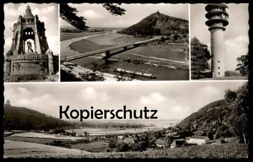 ÄLTERE AK PORTA WESTFALICA BEI MINDEN MIT KAISER-WILHELM-DENKMAL BISMARCK-TURM BARKHAUSEN HAUSBERGE Frachtschiff Ruderer