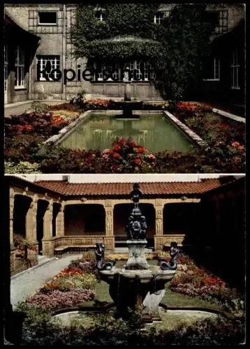 ÄLTERE POSTKARTE BAD NAUHEIM ZIERHÖFE BADEHAUS Meerjungfrau Fountain Fontaine Springbrunnen Brunnen Mermaid Sìrene cpa