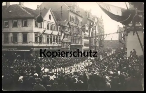 ALTE POSTKARTE BRAUNSCHWEIG FEST PARADE VERMUTLICH KAISERBESUCH Festschmuck Flaggen Kaiser cpa postcard AK Ansichtskarte