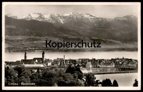ALTE POSTKARTE LINDAU BODENSEE PANORAMA GESAMTANSICHT TOTALANSICHT cpa postcard AK Ansichtskarte