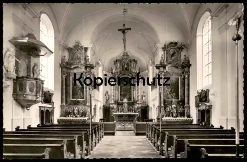 ÄLTERE POSTKARTE OHLSTADT BAYERN PFARRKIRCHE Kirche Church Église Altar Autel cpa postcard Ansichtskarte AK