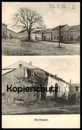 ALTE POSTKARTE HARBOUEY FRANCE FRANKREICH 1. WELTKRIEG Ruine Ruinen Ruin Ruines Ruins cpa postcard AK Ansichtskarte