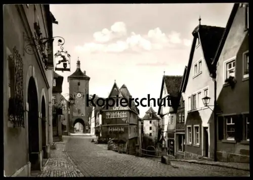 ÄLTERE POSTKARTE ROTHENBURG OB DER TAUBER PLÖNLEIN Reklame Schild Hirsch cerf deer sign cpa postcard AK Ansichtskarte