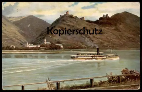 ALTE KÜNSTLER POSTKARTE KAMP-BORNHOFEN DIE FEINDLICHEN BRÜDER H. HOFFMANN Dampfer steamship bateau à vapeur