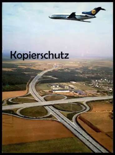 ÄLTERE POSTKARTE FLUGHAFEN KÖLN BONN Airport Aeroport Aéroport Avion Lufthansa Airline Motorway Autoroute Autobahn cpa