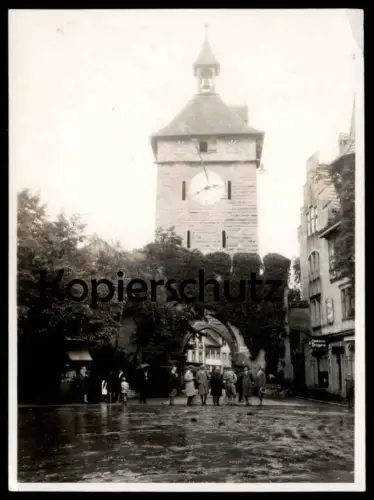 ALTES FOTO KONSTANZ SCHNETZTOR 07.06.1928 MEDIZINAL DROGERIE Regenwetter Regen raining Schirm umbrella parapluie Photo