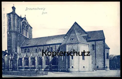 ALTE POSTKARTE BRAUNSCHWEIG DOM Gerüst Verlag Dr. Tenkler & Co. Leipzig Scaffolding Échafaudage cpa postcard