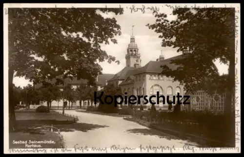 ALTE POSTKARTE SWINEMÜNDE KURHAUS USEDOM Uznam Wollin Wolin Kaseburg Karsibór Pommern Polska postcard Ansichtskarte AK
