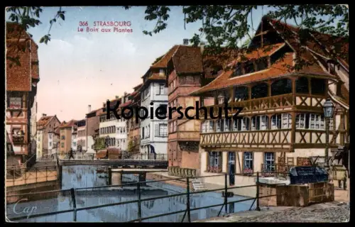 ALTE POSTKARTE STRASSBURG STRASBOURG LE BAIN AUX PLANTES FELDPOST 1941 ALSACE ELSASS cpa postcard AK Ansichtskarte
