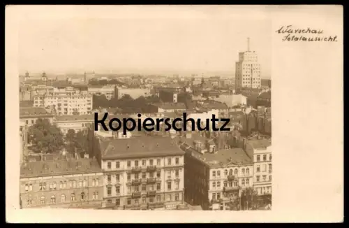 ALTE POSTKARTE WARSCHAU WARSZAWA TOTALAUSSICHT PANORAMA TOTAL 1942 cpa postcard AK Ansichtskarte Polska Poland Polen