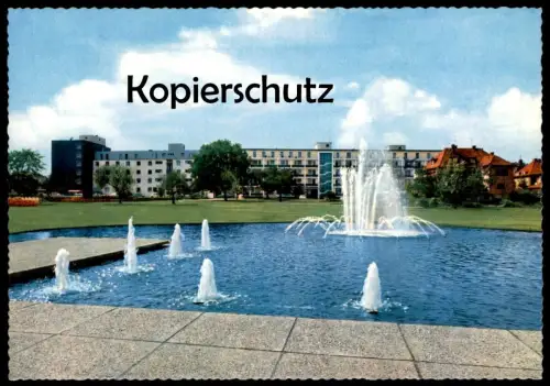 ÄLTERE POSTKARTE BAD NAUHEIM NEUES KURVIERTEL Waterspout Fountain Fontaine Springbrunnen Brunnen Ansichtskarte postcard