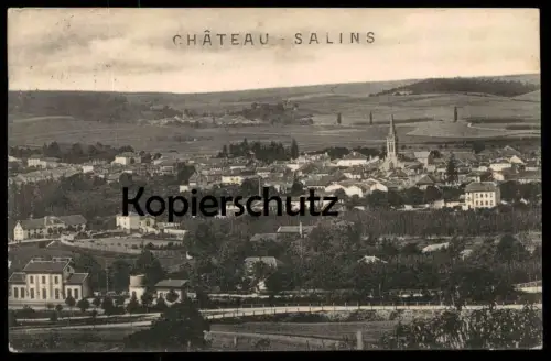 ALTE POSTKARTE CHATEAU-SALINS Gare Station Lorraine Lothringen Moselle Feldpost Landsturm-Bat.l. Dillingen 3. Komagnie