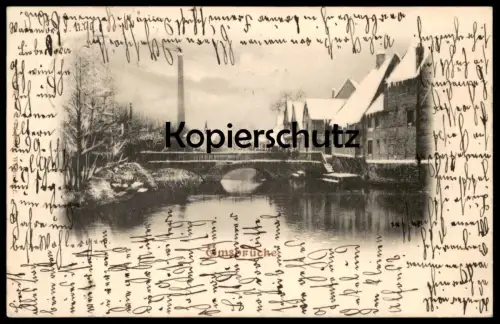 ALTE POSTKARTE WARENDORF IM WINTER EMSBRÜCKE 1899 EMS Ansichtskarte AK cpa postcard hiver Schnee snow neige