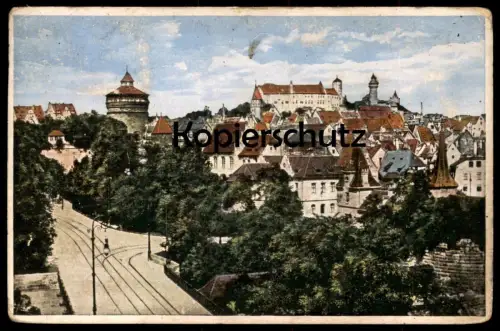 ALTE POSTKARTE NÜRNBERG HALLERTOR gel. 1941 AN HEIZER VON DAMPFER GINSHEIM UNTERWESER REEDEREI BREMEN Ansichtskarte AK